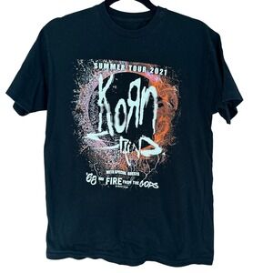 Korn Staind Summer Tour 2021 Concert‎ T Band Tee West Coast Rock Metal Graphic